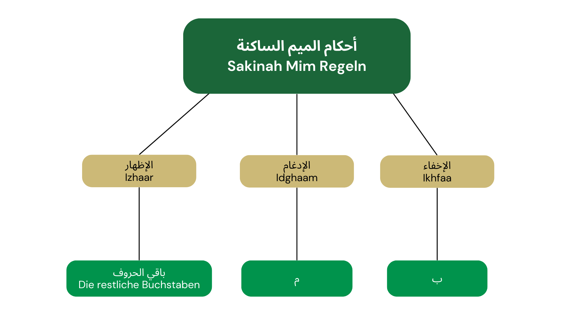 Die Regeln für die Sakinah Mīm